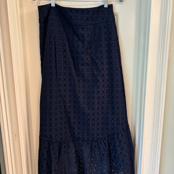 Banana Republic Navy Eyelet Skirt, size 6 - Picture 2 of 4